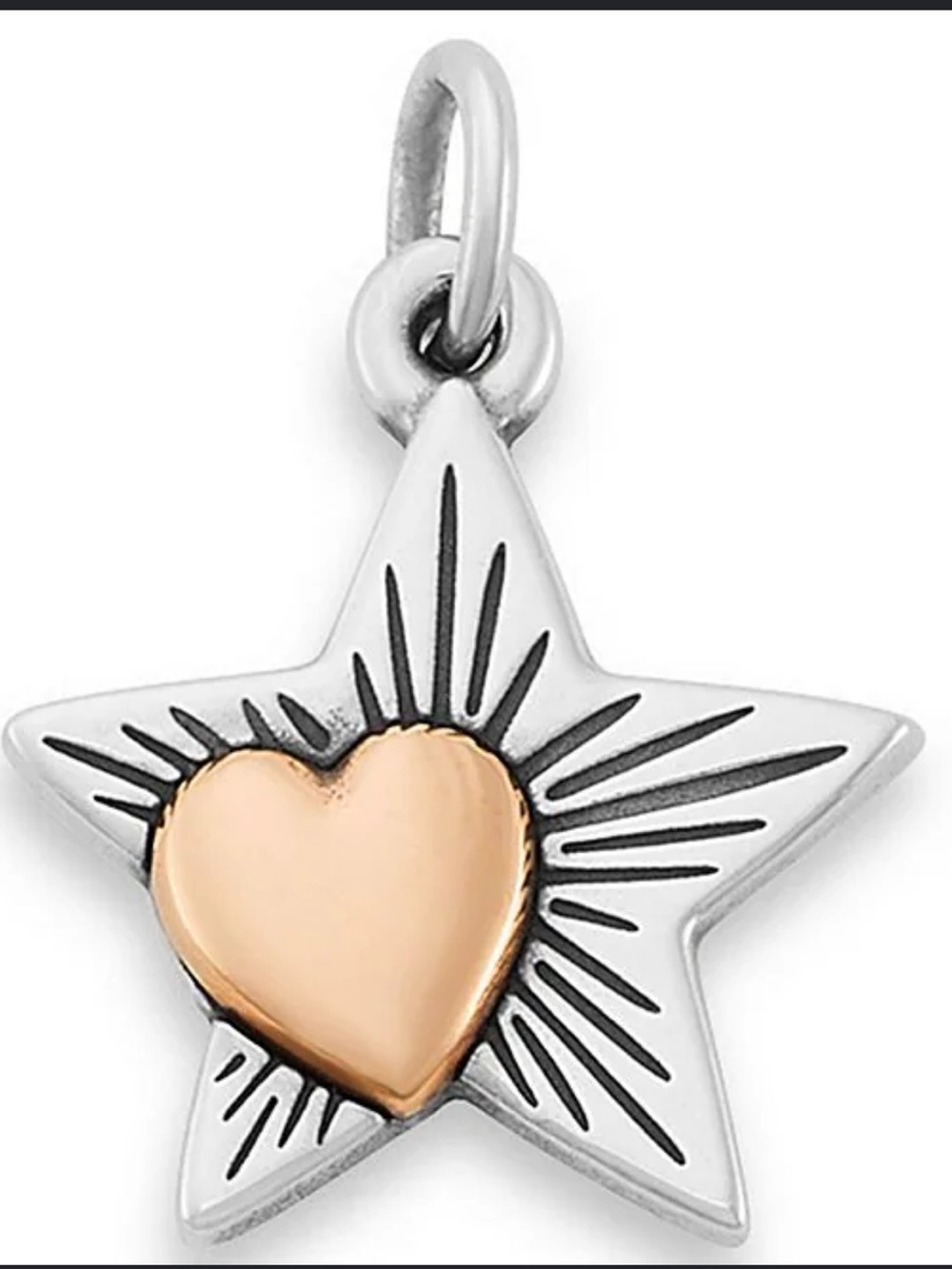 Love in the star heart charm